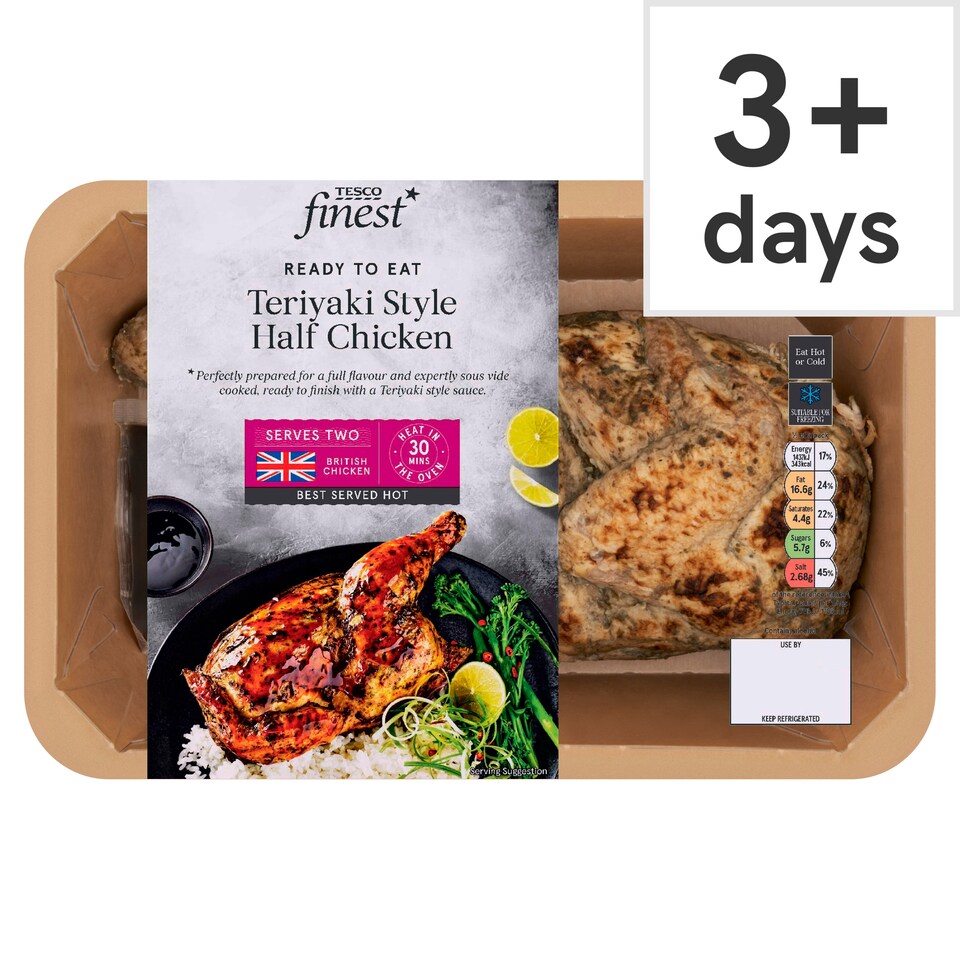 Tesco Finest Roast Half Chicken With Teriyaki Sauce 650g