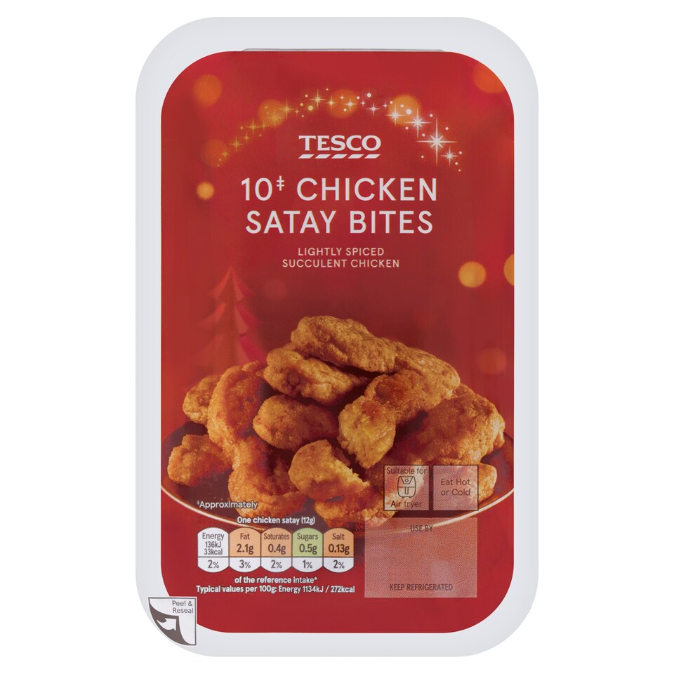 Tesco 10 Chicken Satay Bites 120G