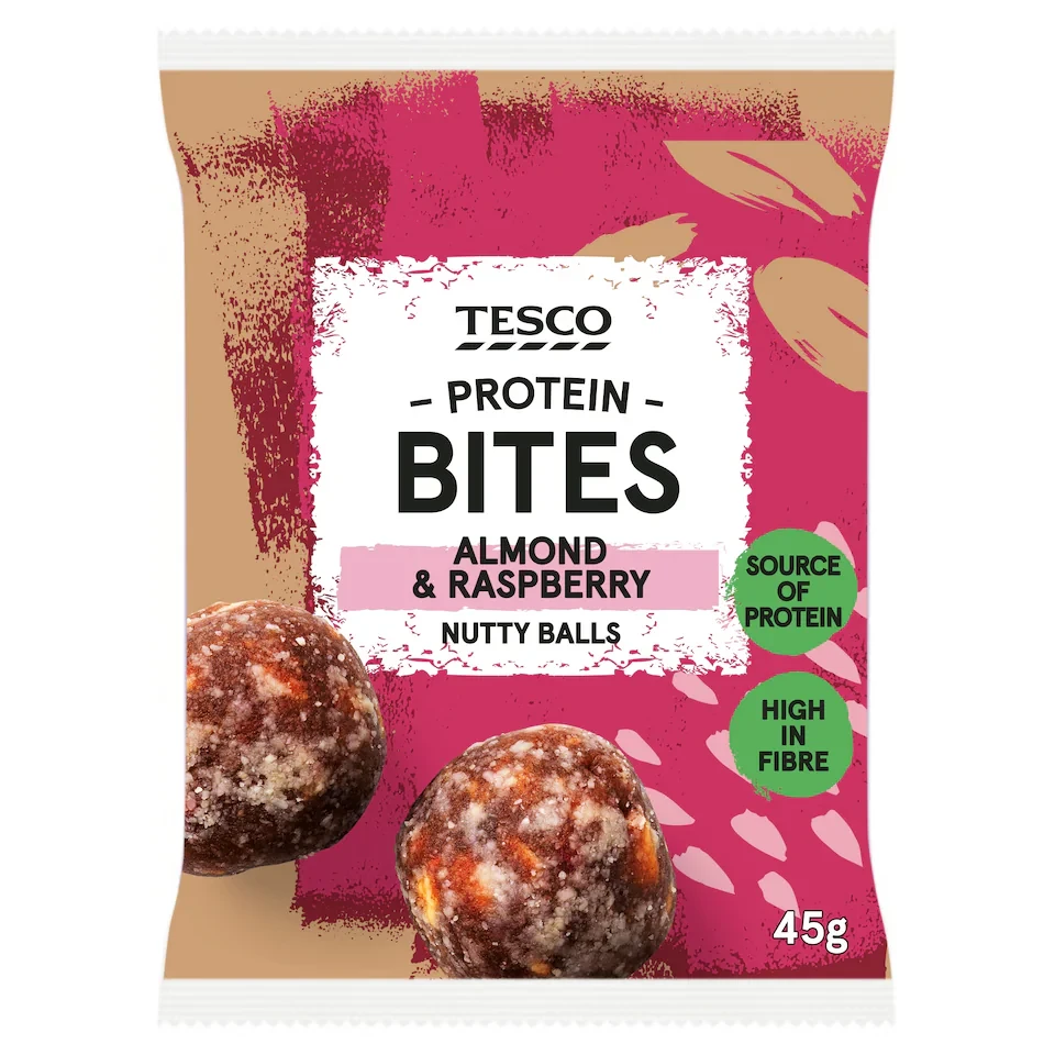 Tesco Protein Bites Almond & Raspberry 45G