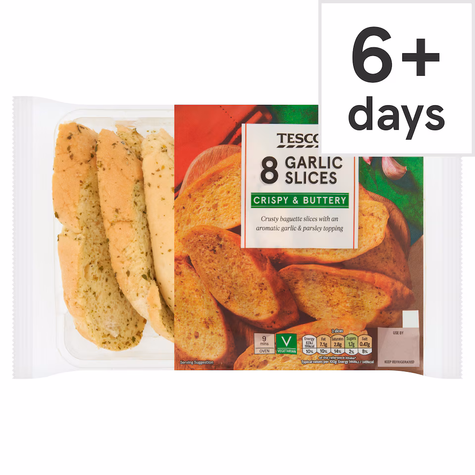 Tesco 8 Garlic Slices 235g