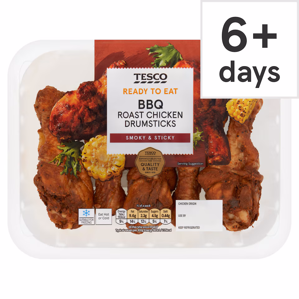 Tesco BBQ Roast Chicken Drumsticks 430g