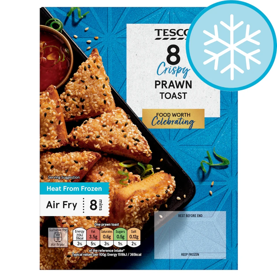 Tesco Prawn Toast 8 Pack 120g