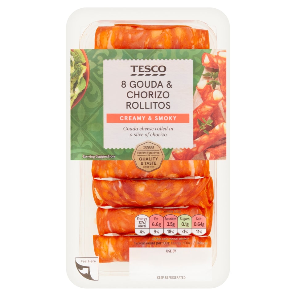 Tesco Gouda & Chorizo Rollitos 88g