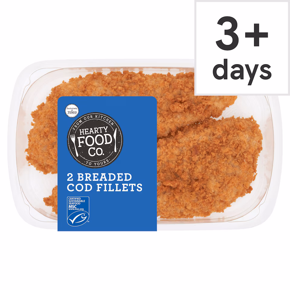 Hearty Food Co. Breaded Cod Fillets 2 Pack 300g