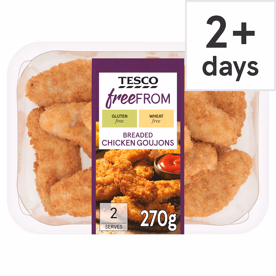Tesco Free From Breaded Chicken Goujons 270g