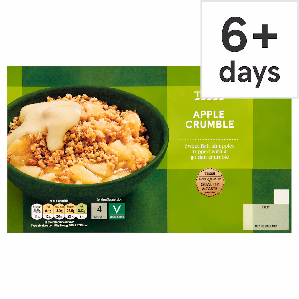Tesco Apple Crumble 500g