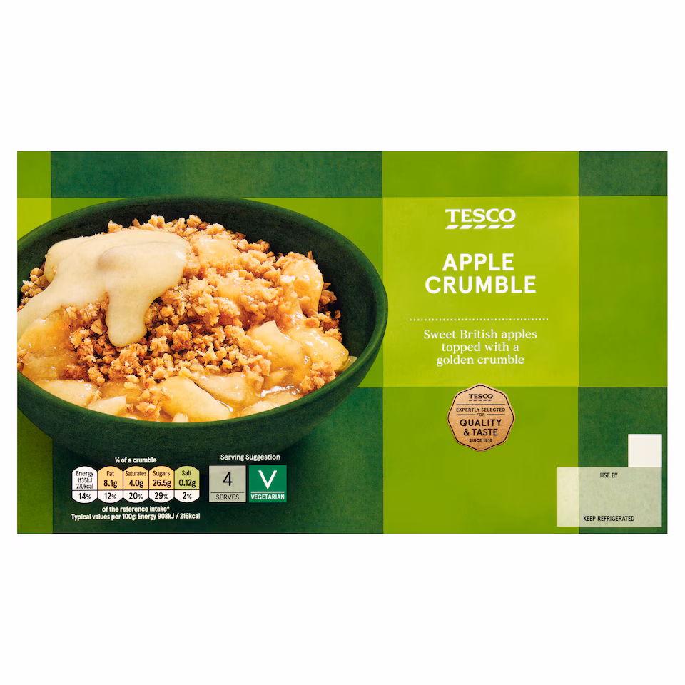 Tesco Apple Crumble 500g