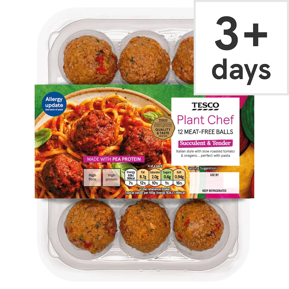 Tesco Plant Chef Meat-Free Balls 12 Pack 336g
