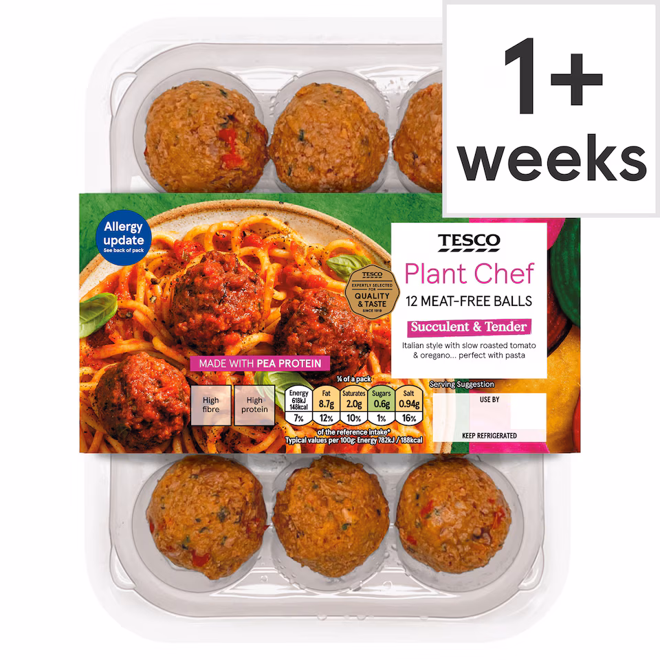 Tesco Plant Chef Meat-Free Balls 12 Pack 336g
