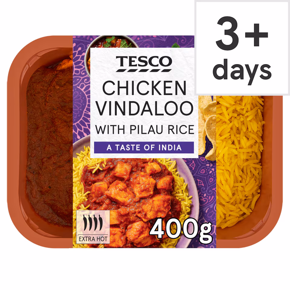 Tesco Chicken Vindaloo & Pilau Rice 400g
