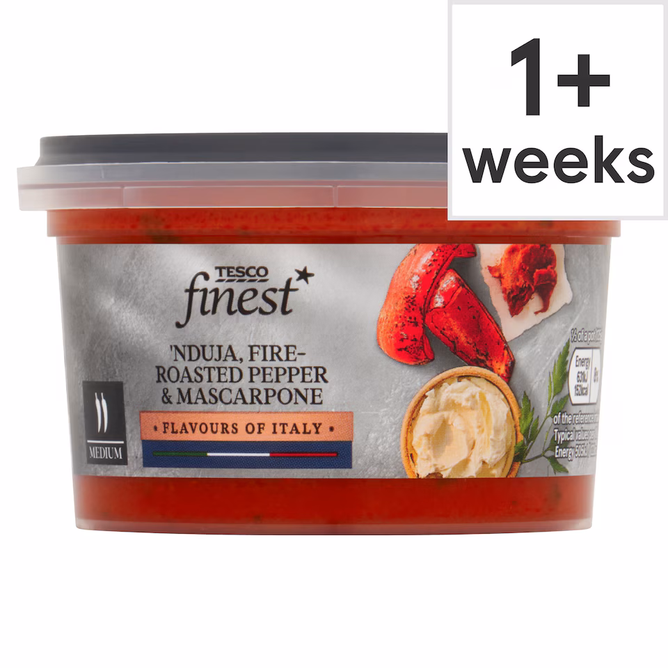 Tesco Finest Nduja, Fire Roast Pepper & Mascarpone Sauce 250g