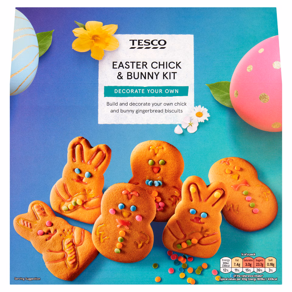 Tesco Chick & Bunny Gingerbread Kit Kit 441G