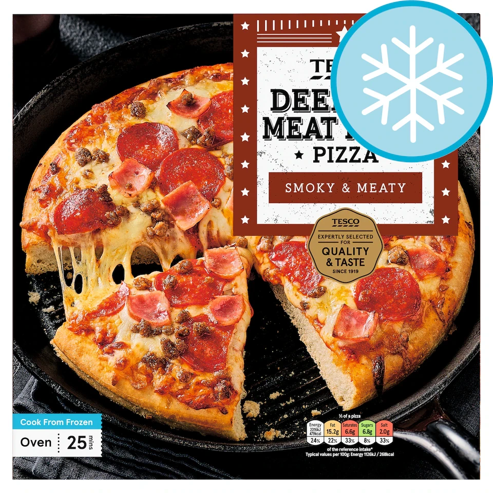 Tesco Deep Pan Meat Feast Pizza 388g