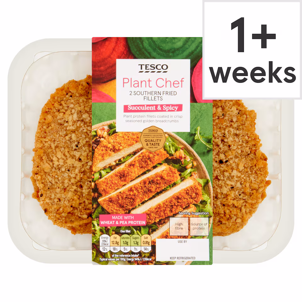 Tesco Plant Chef 2 Southern Fried Fillets 230G