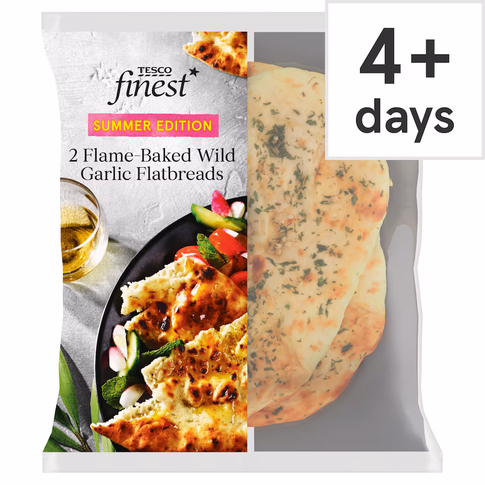 Tesco Finest Wild Garlic Flatbreads 2 pack