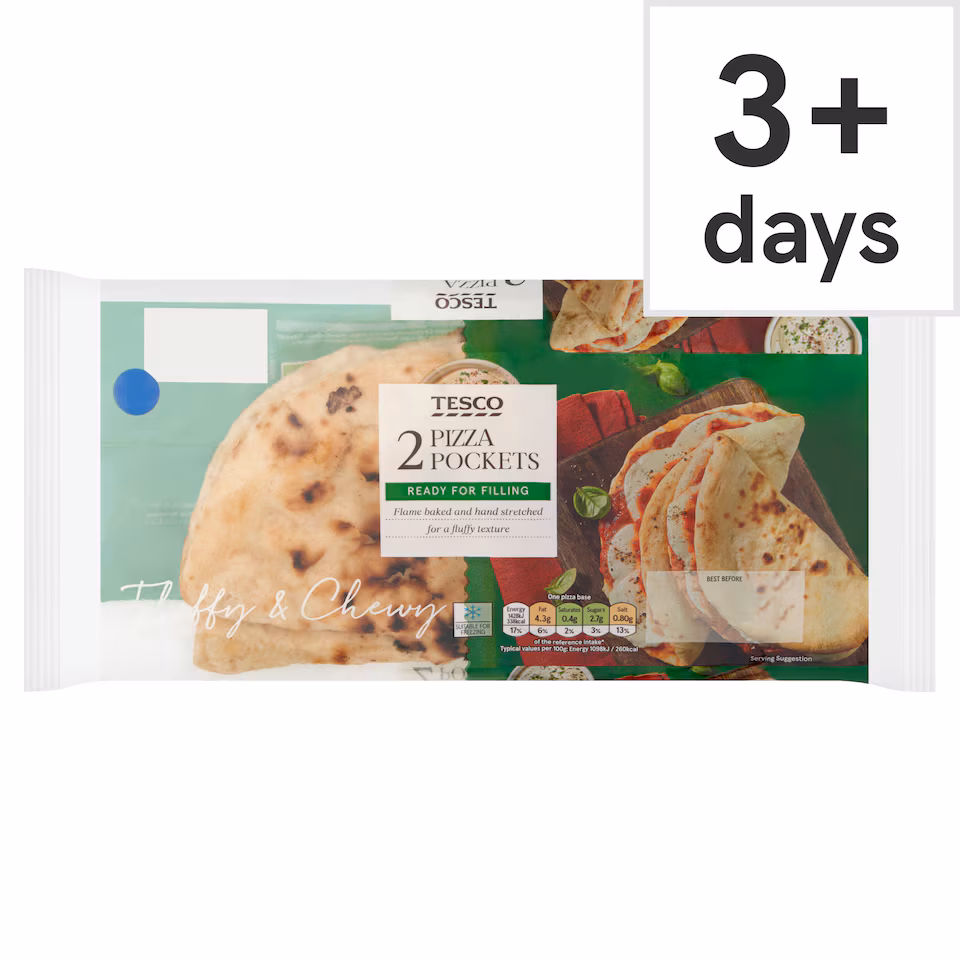 Tesco 2 Long Ferment Pizza Pockets