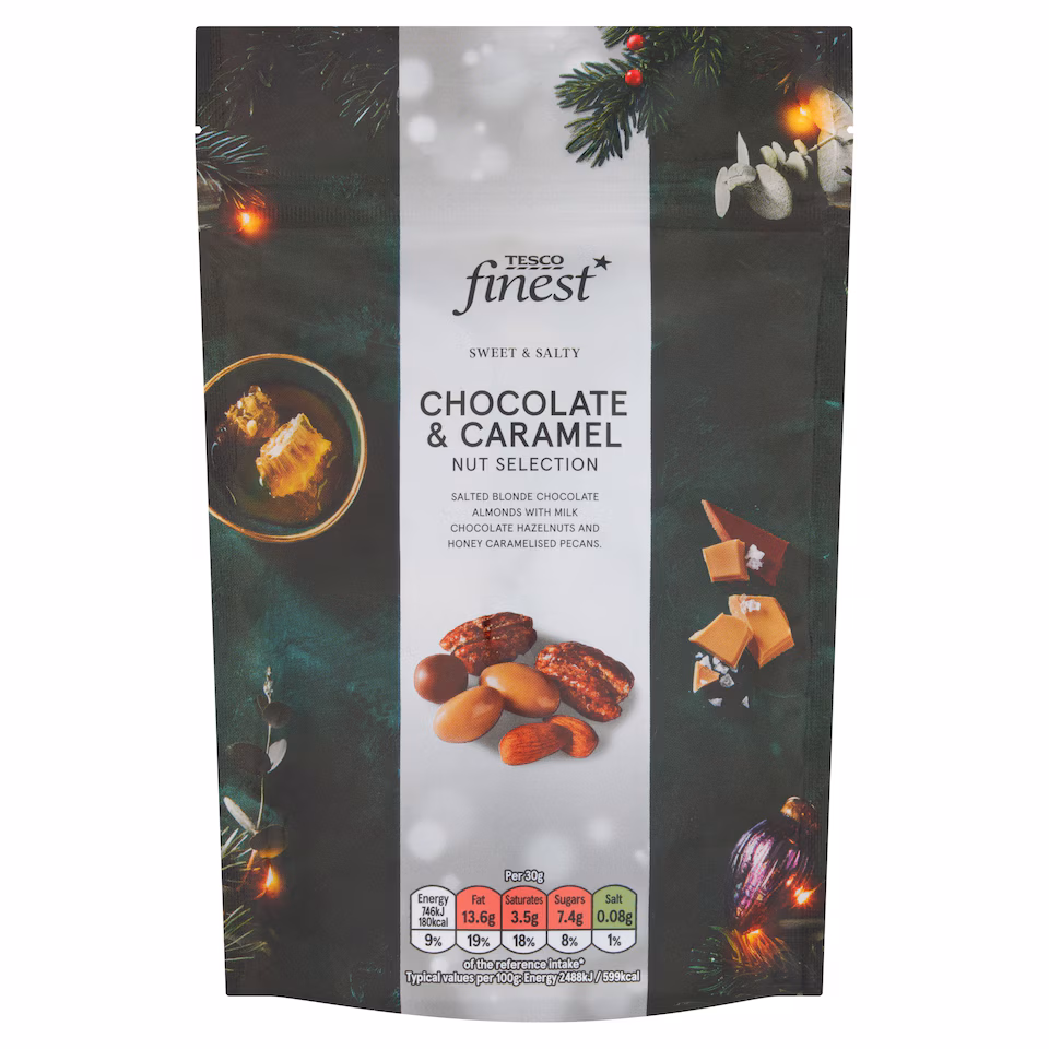 Tesco Finest Sweet & Salty Belgian Chocolate Nut Selection 150g