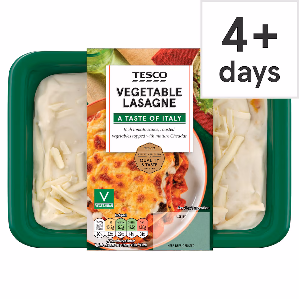 Tesco Vegetable Lasagne 400G