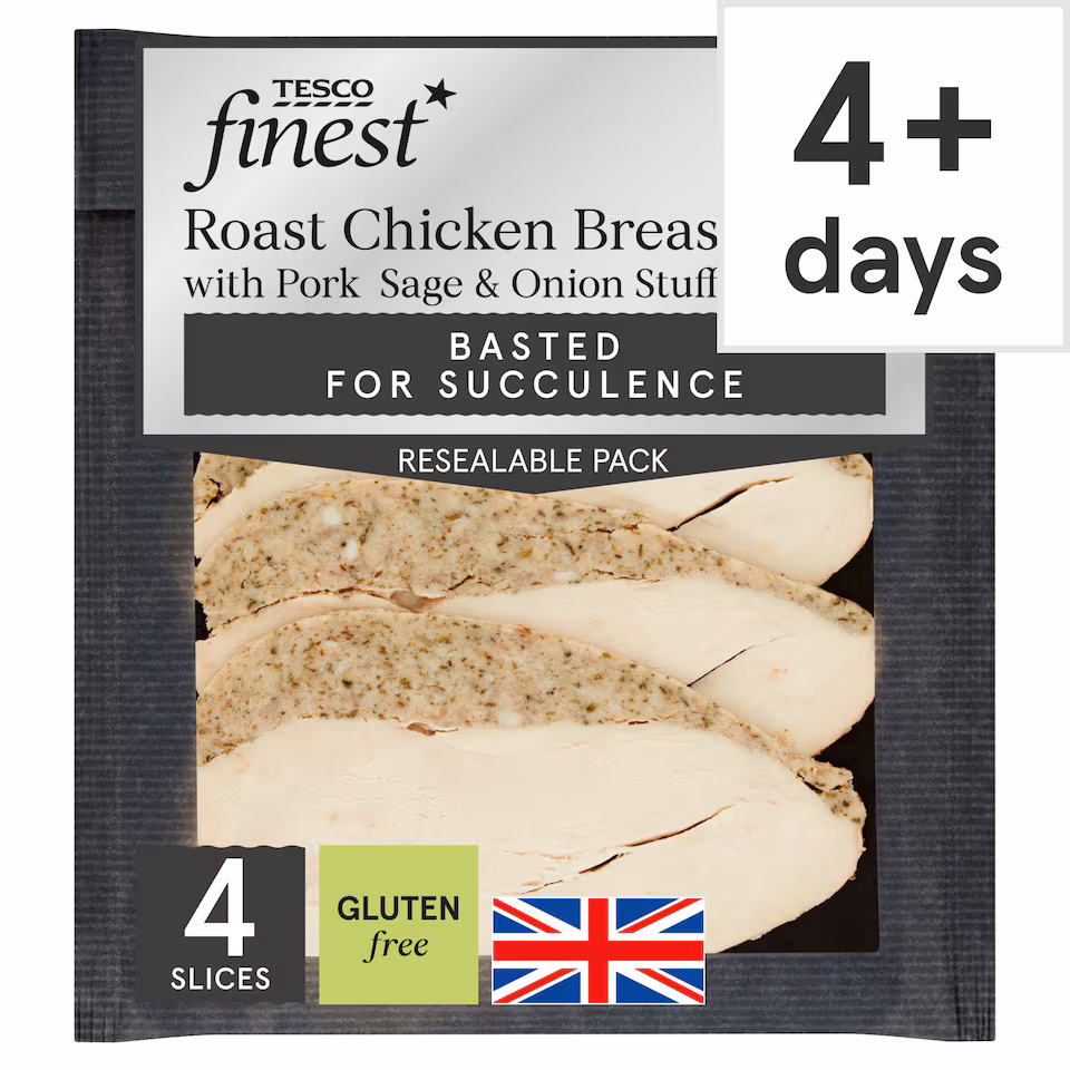 Tesco Finest Roast Chicken Breast with Pork, Sage & Onion Stuffing 120g