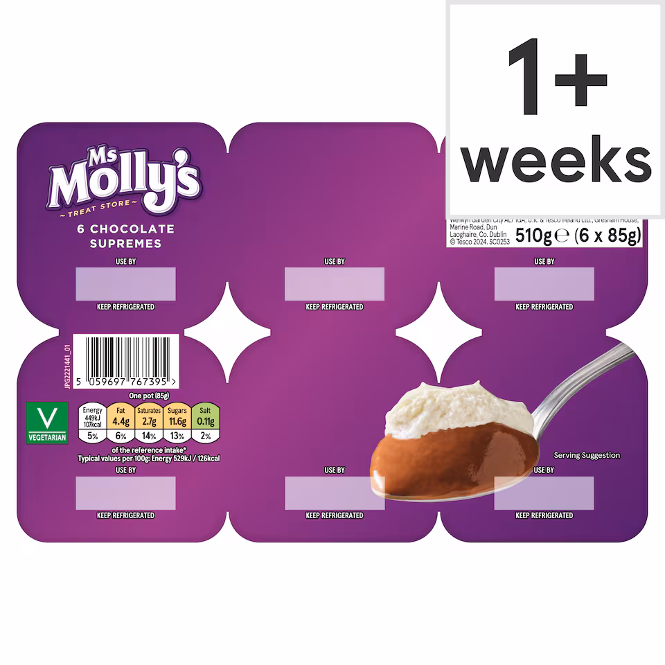 Miss Molly's Chocolate Supremes 85g x 6 Pack