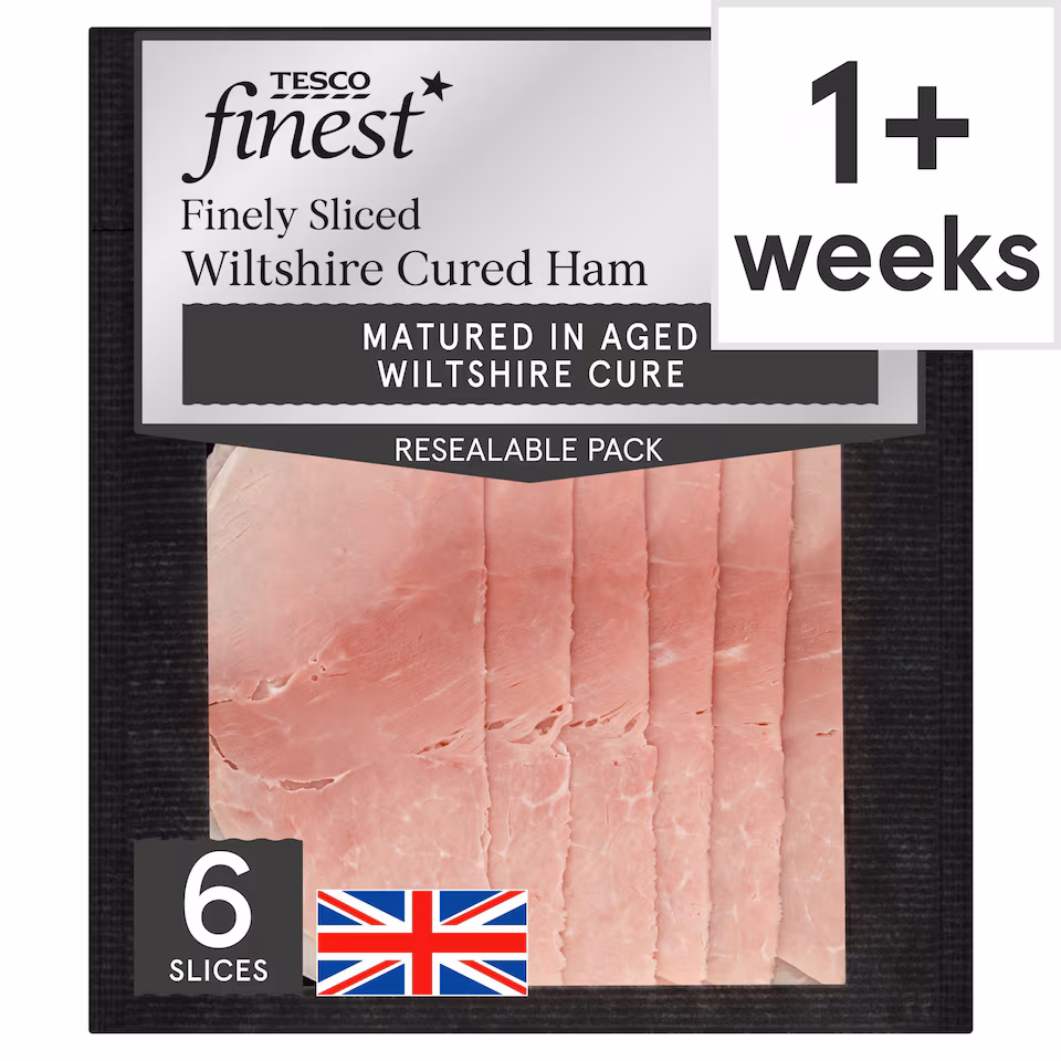 Tesco Finest Finely Sliced Wiltshire Cured Ham 120g