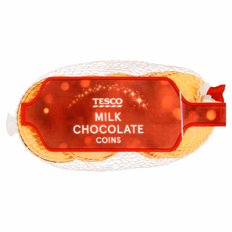 Tesco Milk Chocolate Coins 62G