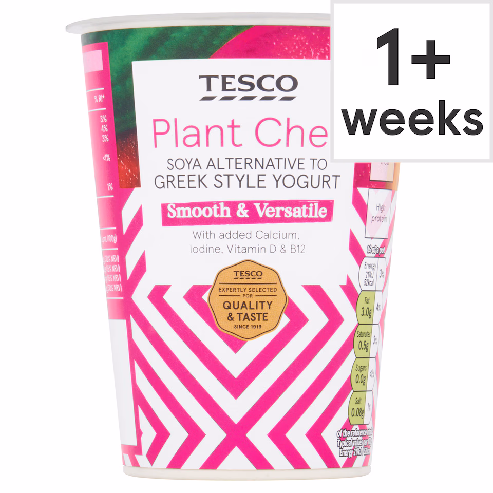Tesco Plant Chef Soya Alternative To Greek Style Yogurt 400G