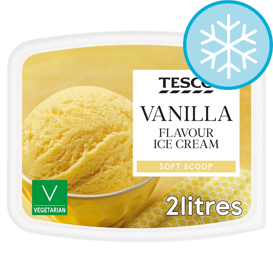 Tesco Soft Scoop Vanilla Ice Cream 2L
