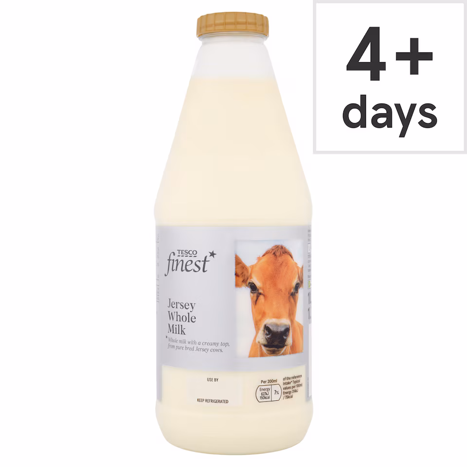 Tesco Finest Jersey Whole Milk 1L