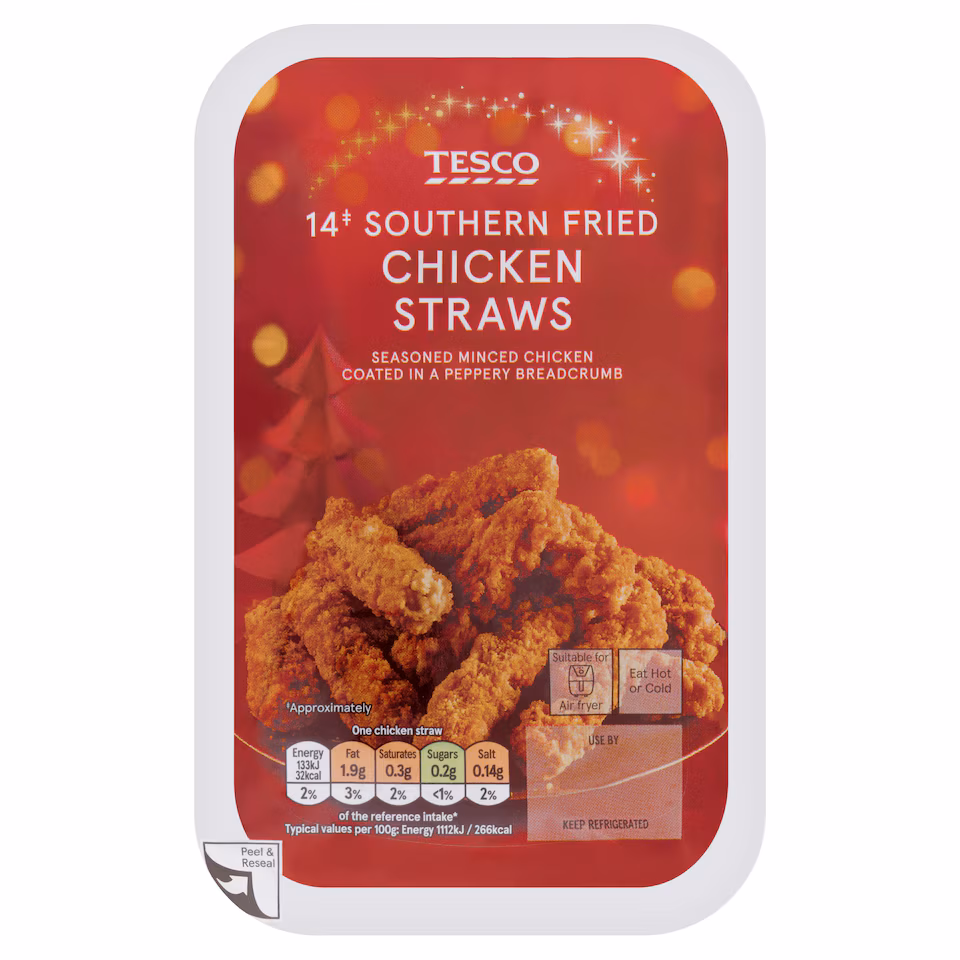 Tesco 14 Southern Fried Chicken Straws 161g