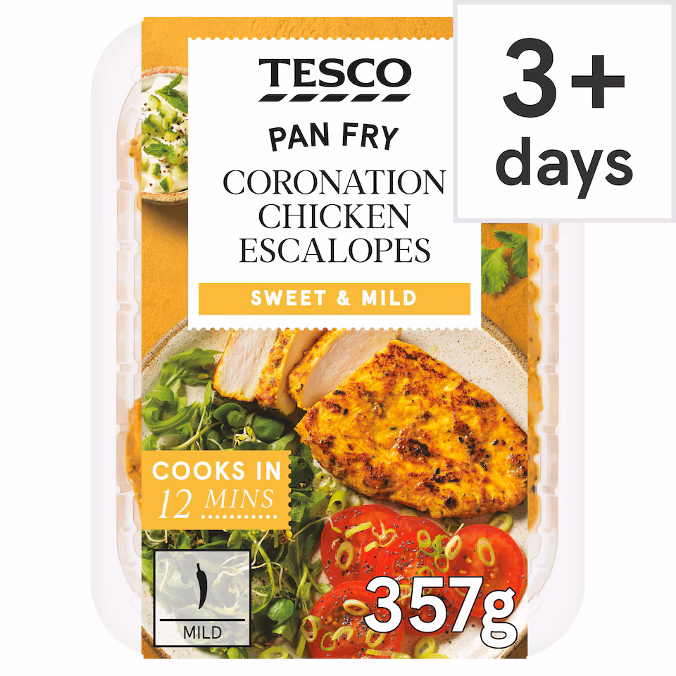 Tesco Coronation Chicken Escalopes 357g
