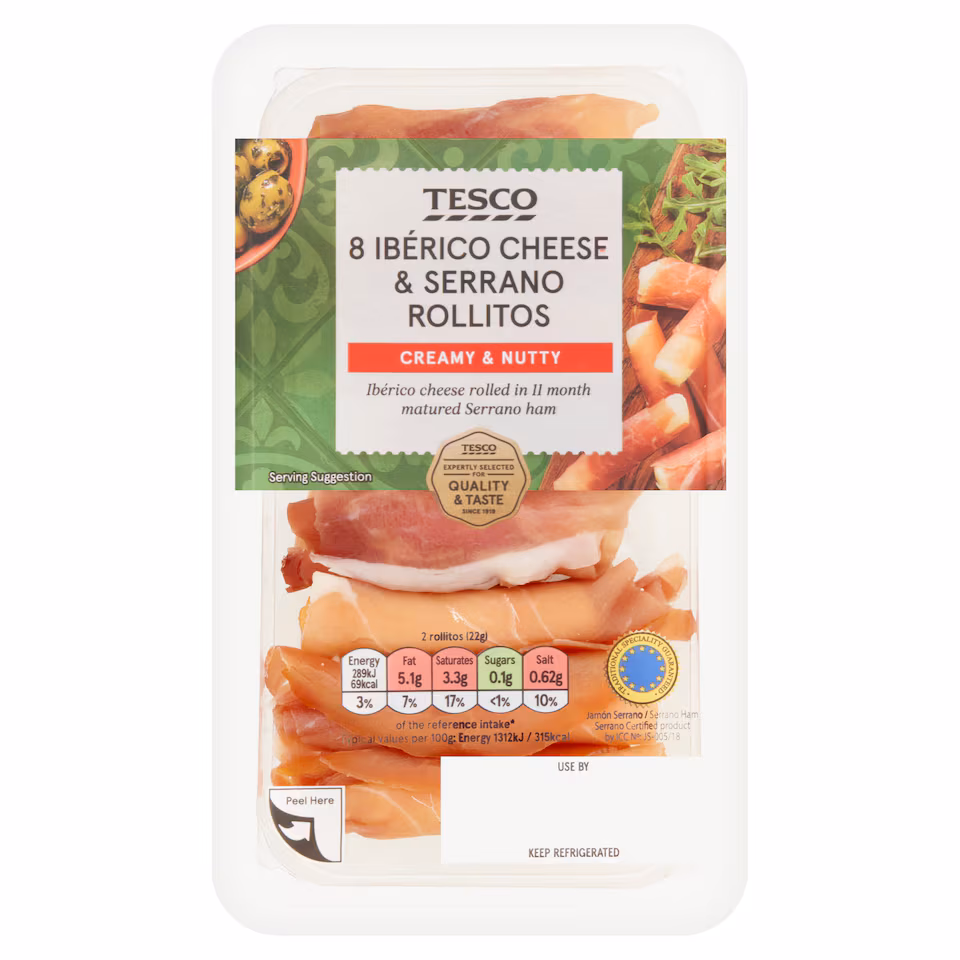 Tesco Iberico Cheese & Serrano Rollitos 88g