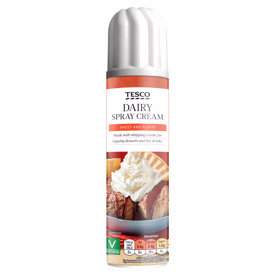 Tesco Dairy Spray Cream 250g