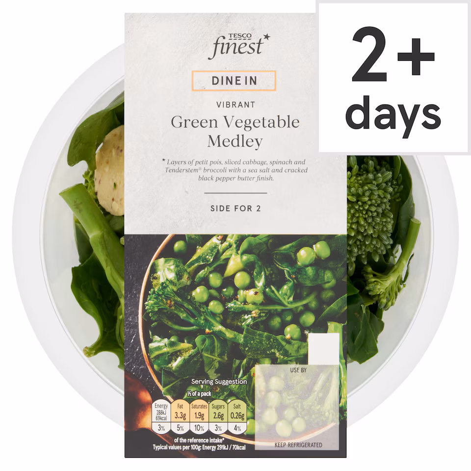 Tesco Finest Dine In Green Vegetable Medley 220g