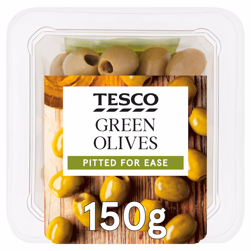 Tesco Green Olives 150g