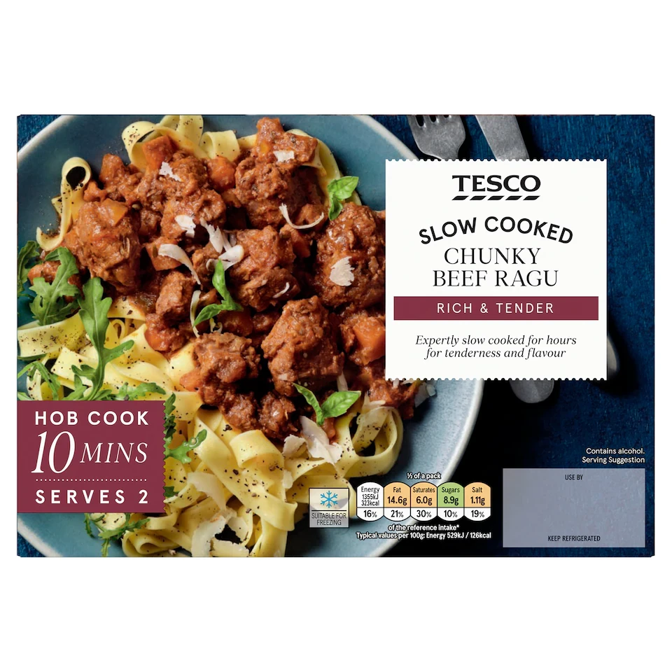 Tesco Slow Cooked Chunky Beef Ragu 550g