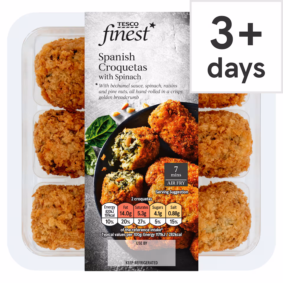 Tesco Finest Spanish Croquetas with Spinach 210g