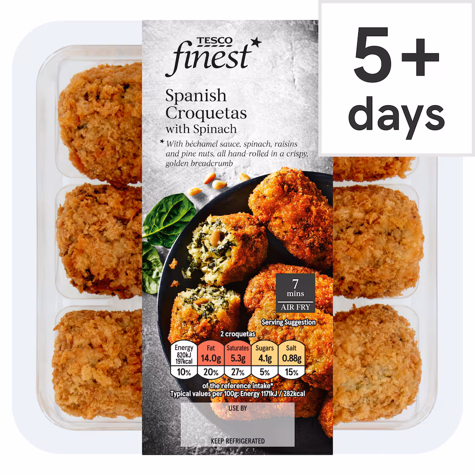 Tesco Finest Spanish Croquetas with Spinach 210g