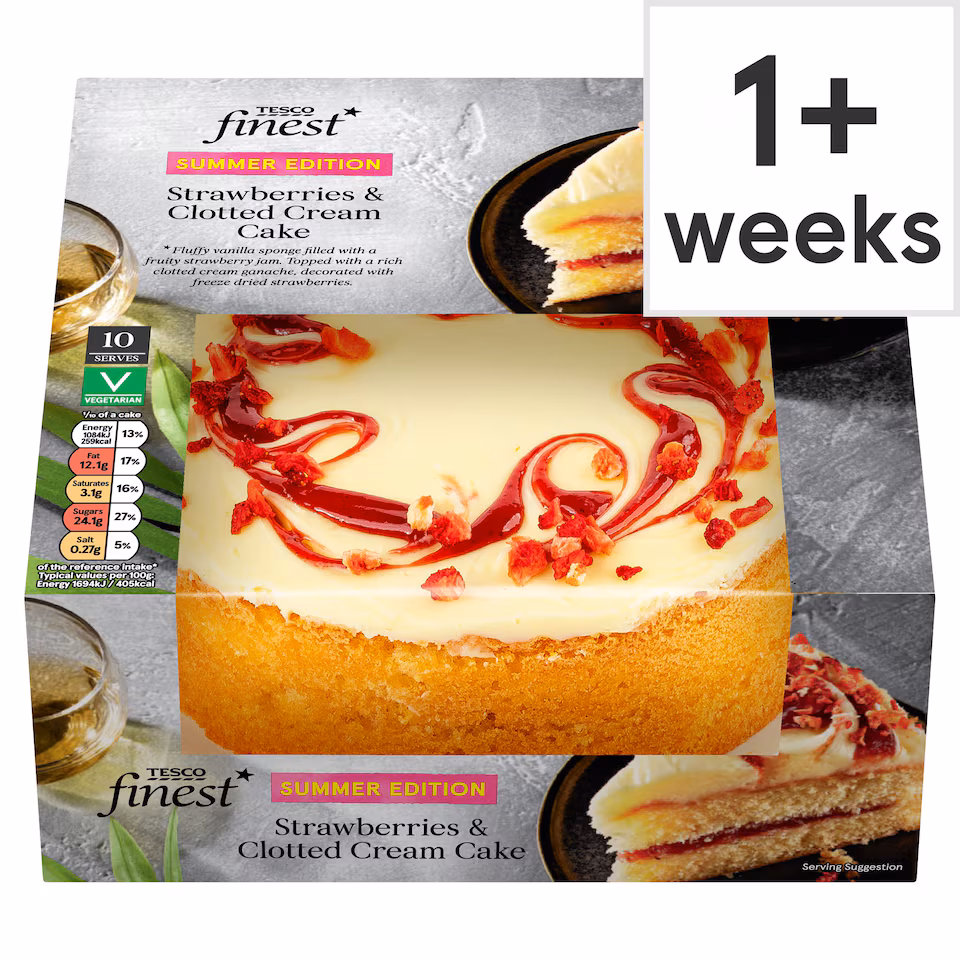 Tesco Finest Strawberries & Clotted Cream Cake