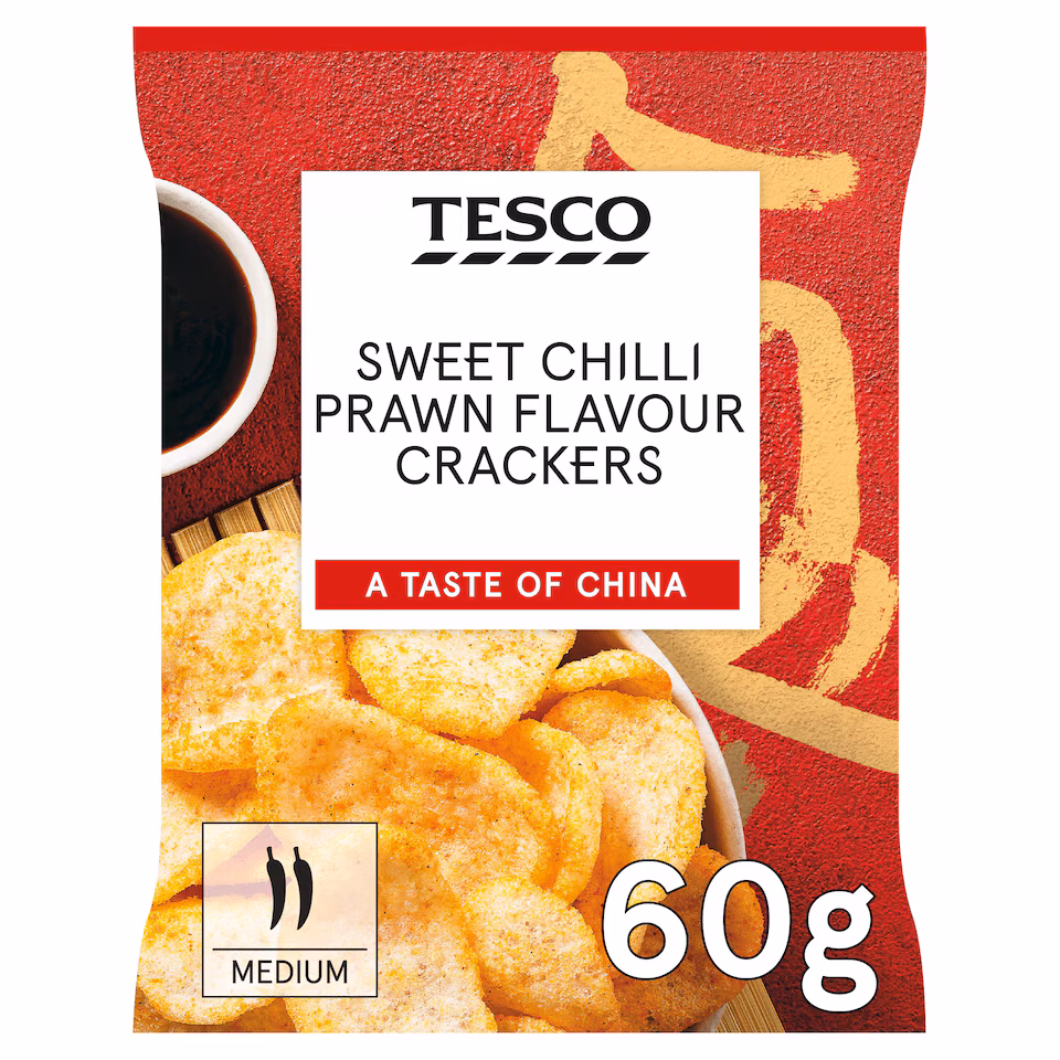 Tesco Sweet Chilli Prawn flavour Crackers 60g