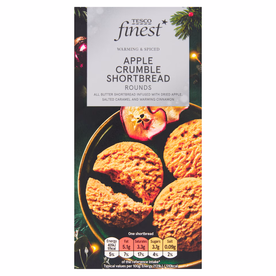 Tesco Finest Apple Crumble Shortbread 150g