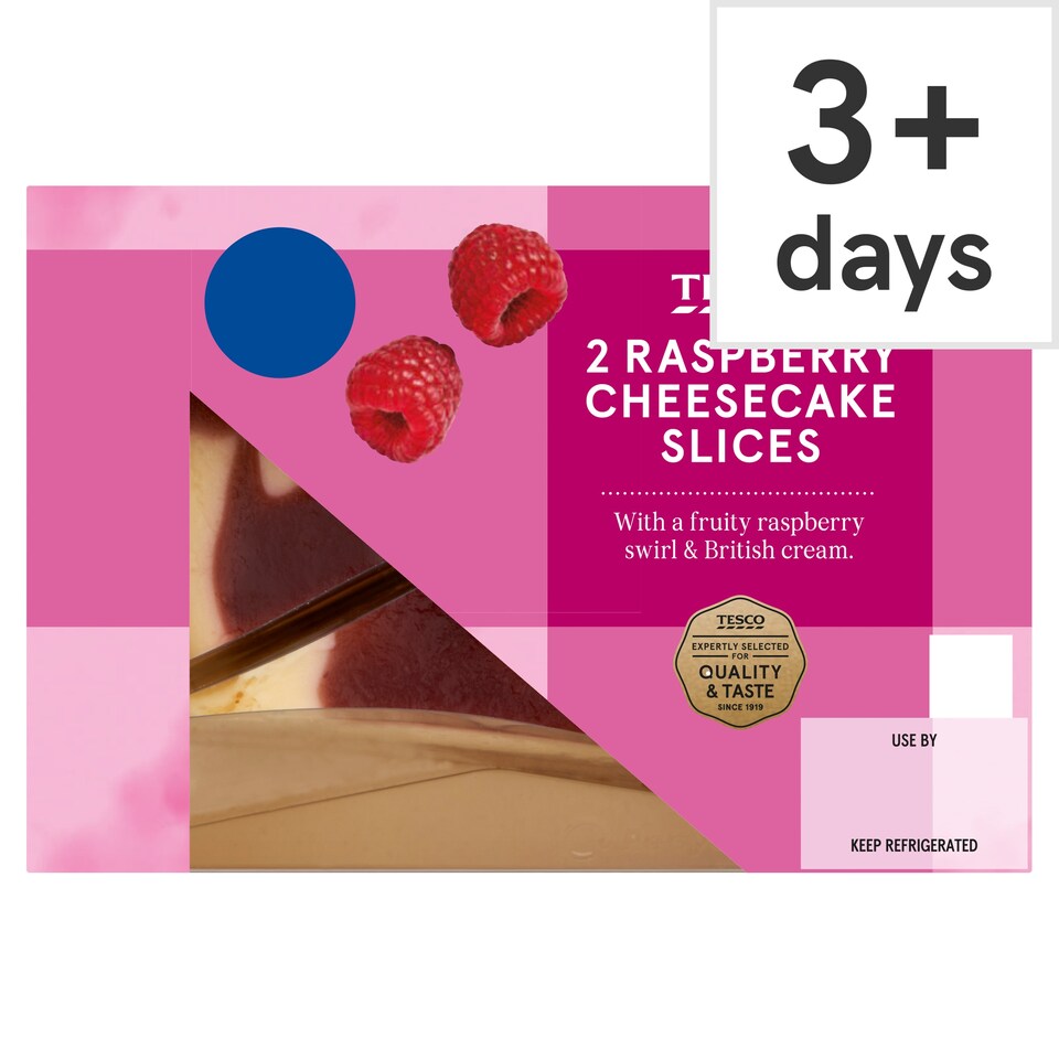 Tesco 2 Raspberry Cheesecake Slices 180g