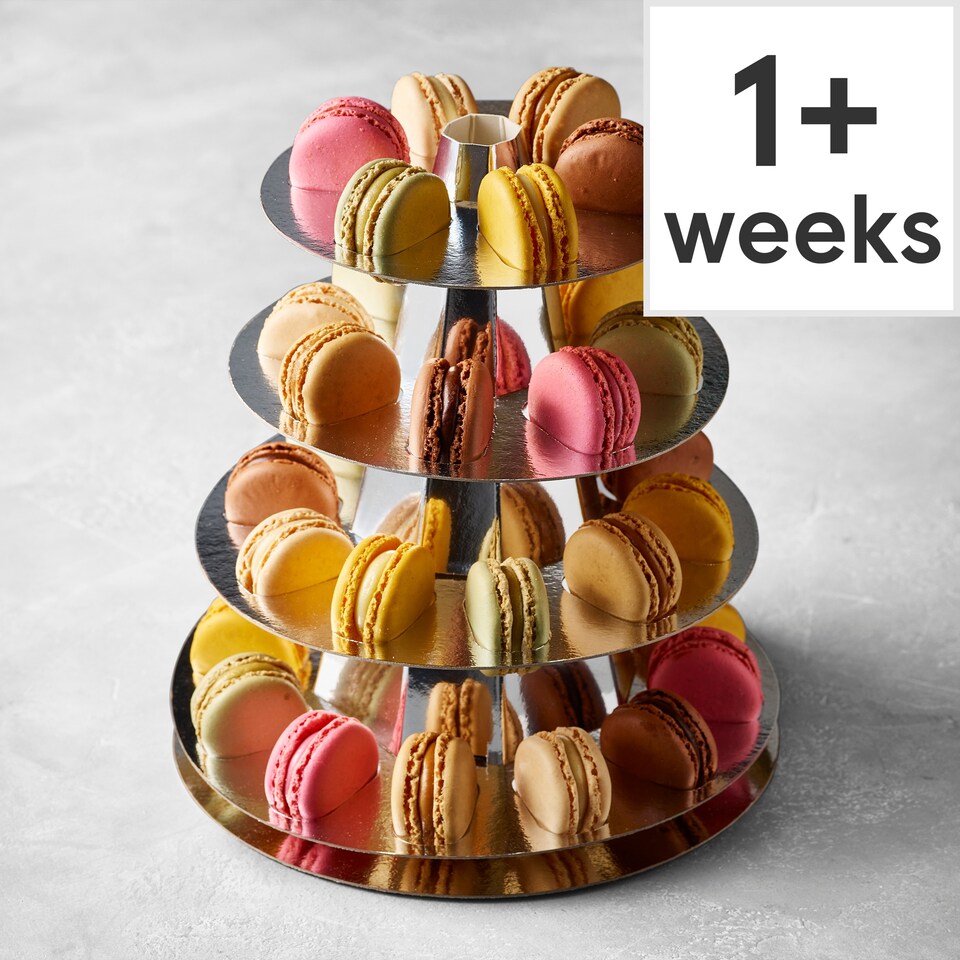 74. Tesco Finest Showstopper Macaron Tower 432g (Serves 36)