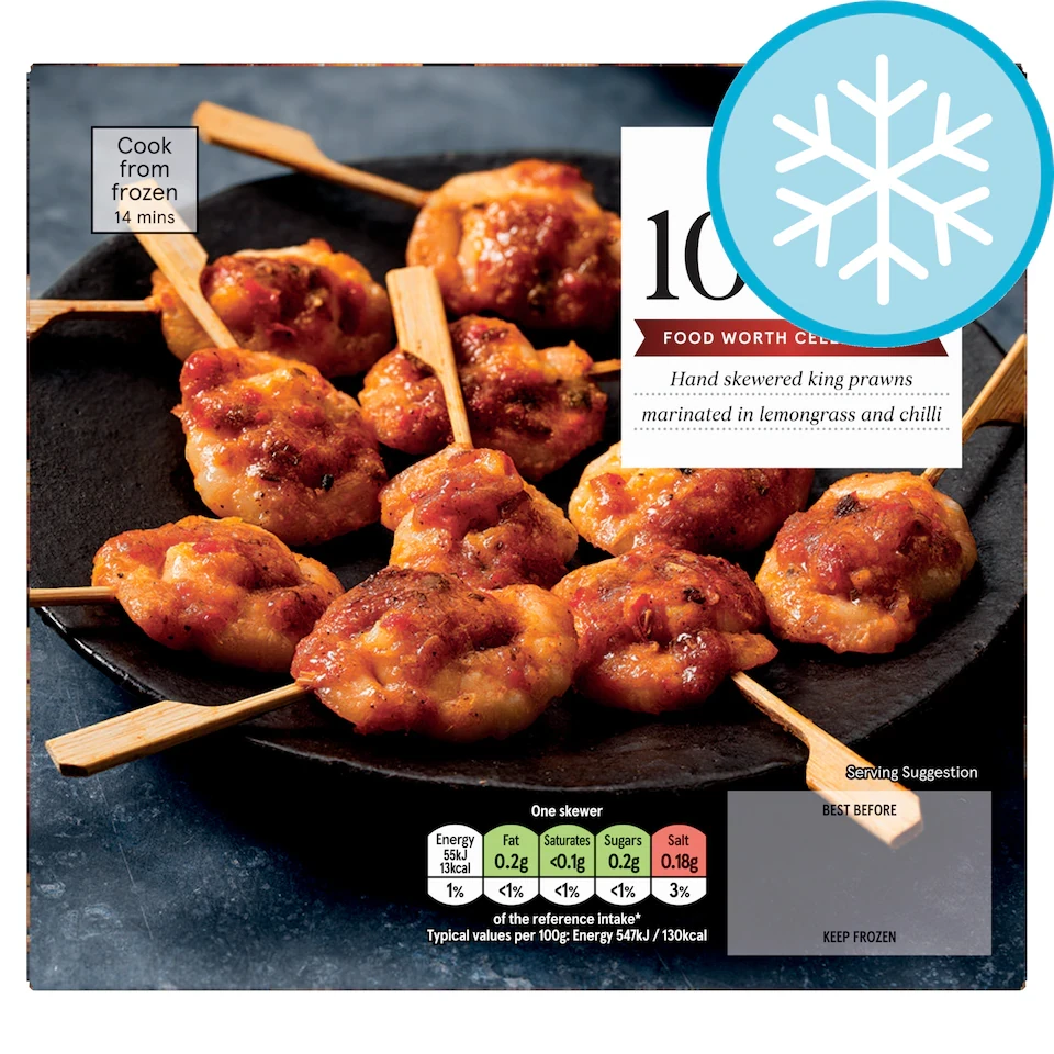 Tesco 10 Prawn Kushiyaki Skewers 180g