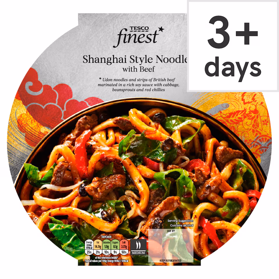 Tesco Finest Beef Shanghai Style Noodles 380g