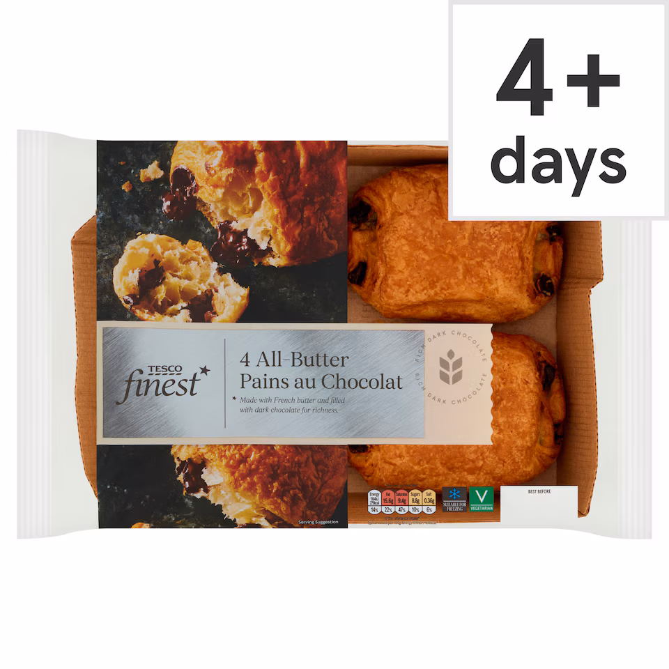 Tesco Finest All Butter Pain Au Chocolat  4 Pack
