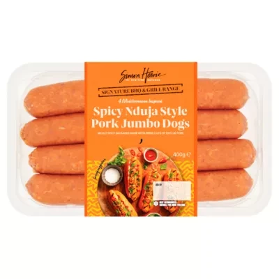 Simon Howie Spicy Nduja Style Pork Jumbo Dogs 400g
