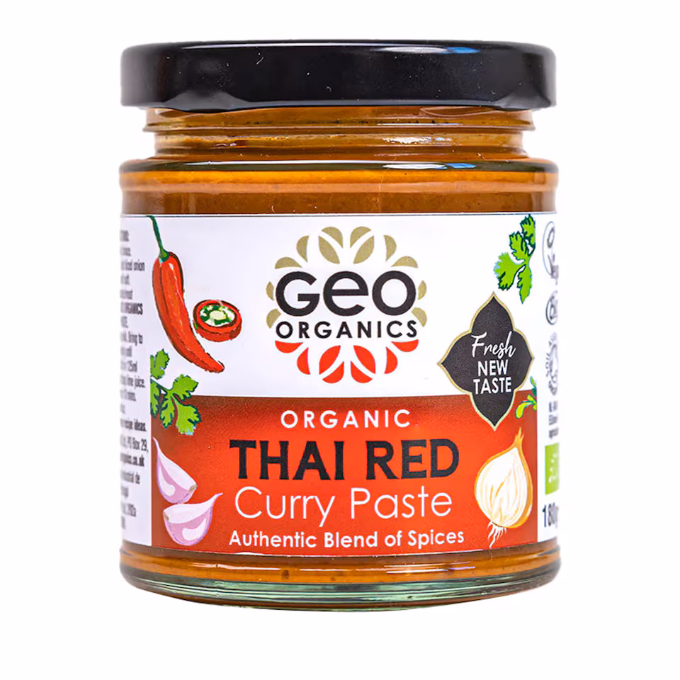 Organic Thai Red Curry Paste 180g (Geo Organics)