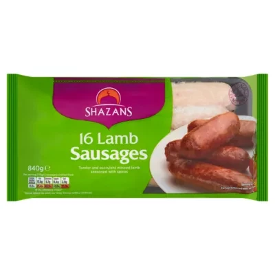Shazans 16 Lamb Sausages 840g