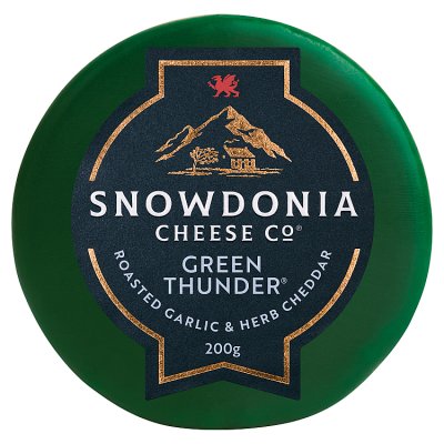 Snowdonia Cheese Company Green Thunder Mature Cheddar Cheese